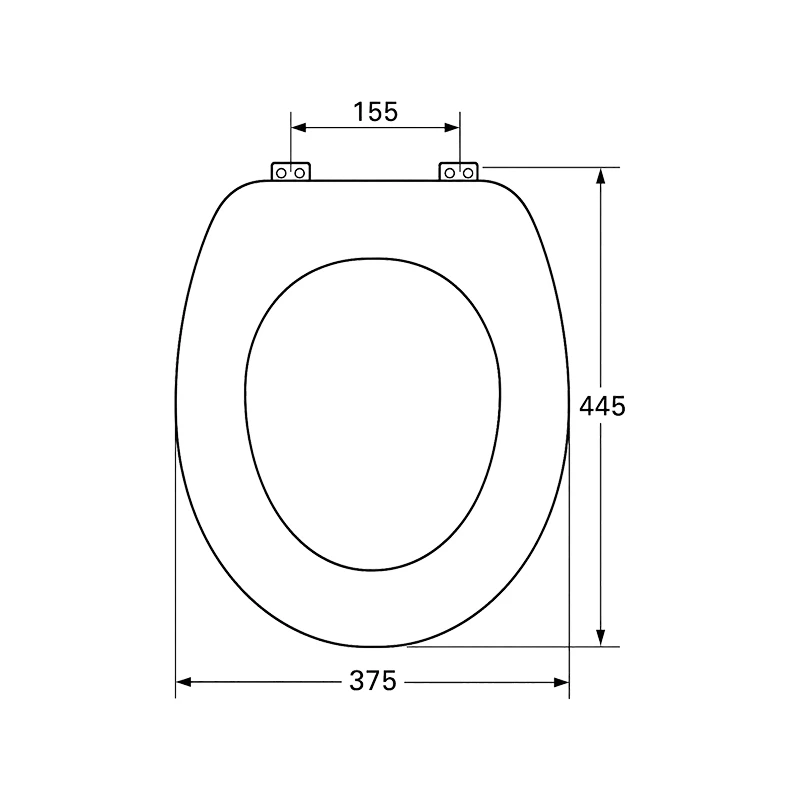 Technik Sanitary Basico WC ülőke, polipropilén, fix rozsdamentes zsanérral