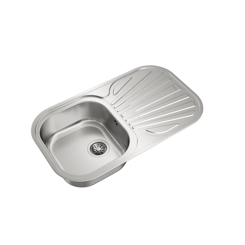 Teka rozsdamentes mosogatótálca, Stylo 1B 1D, inox, fényes, megfordítható, 3˝" lefolyócsomag