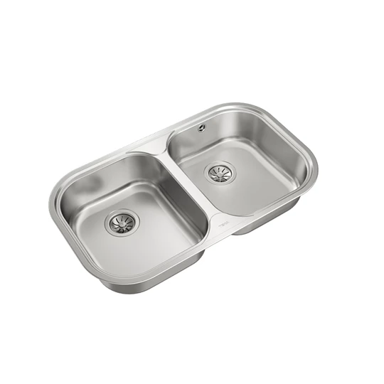 Teka rozsdamentes mosogatótálca, Stylo 2B, inox, fényes, 3˝" lefolyócsomag