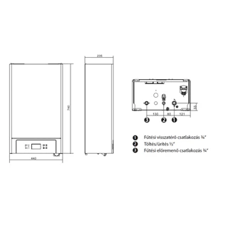 Thermex E9 09 elektromos kazán (tágulási tartállyal és szivattyúval) 10,5 kW