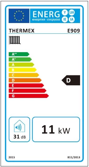 Thermex E9 09 elektromos kazán (tágulási tartállyal és szivattyúval) 10,5 kW