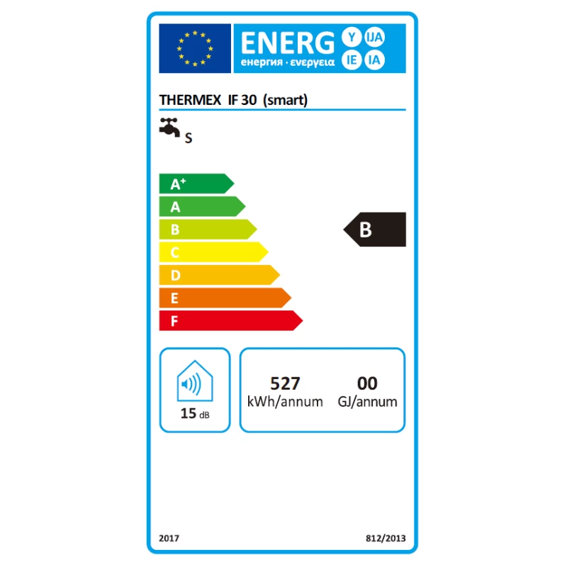 Thermex Flat Smart IF 30 - villanybojler extra lapos kivitelben (2 kW)