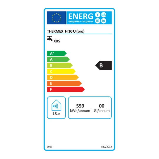 Thermex Hit PRO - H 10 U villanybojler pult alatti felső kifolyású (10 liter - 1,5 kW)