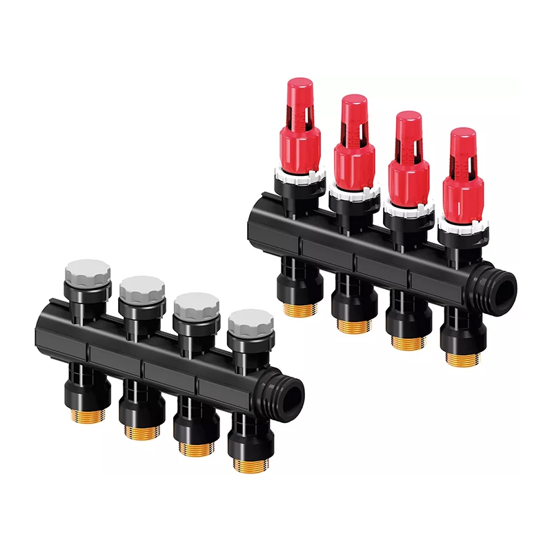 Uponor Vario Plus osztó-gyűjtő áramlásmérővel 4×3/4" 