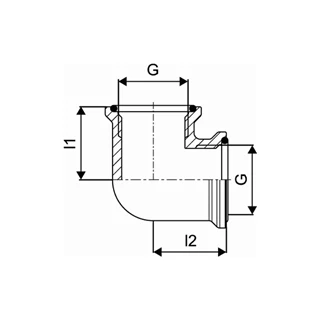 Uponor Wipex könyök 3"bm-3"bm
