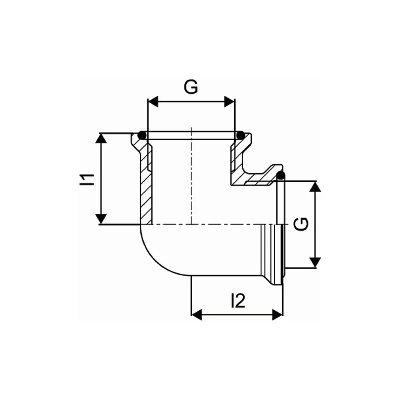 Uponor Wipex könyök 3"bm-3"bm