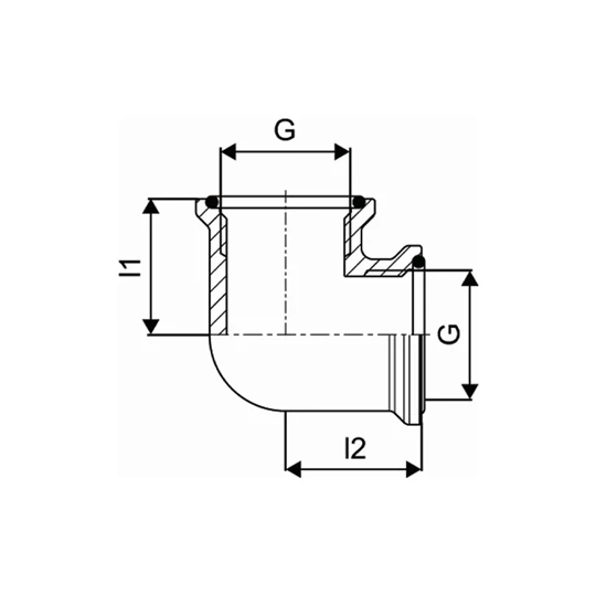 Uponor Wipex könyök 3"bm-3"bm