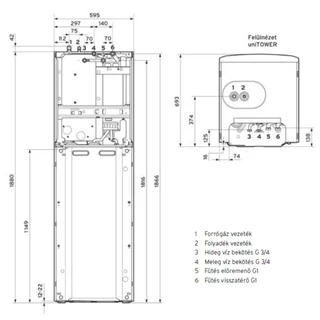 Vaillant uniTOWER Split VWL 78/5 IS kompakt beltéri egység 7 kW-os készülékhez split hőszivattyúhoz