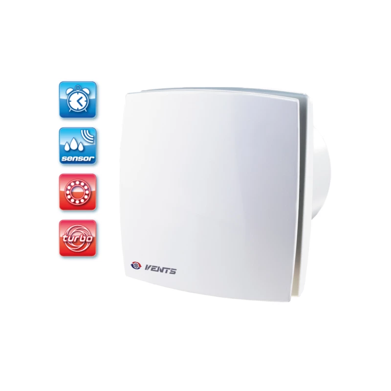 Vents ventilátor 100 LDTHL dekor szellőztető ventilátor páraérzékelővel és időzítővel, fehér