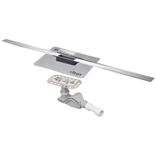 Viega Advantix Cleviva zuhanylefolyó kompletten, Visign C1 Advantix ráccsal, szálcsiszolt, 1200 mm, építési magasság: 70
