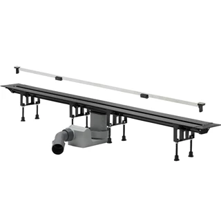 Viega Advantix Vario zuhanyfolyóka komplett szett, padló, SR1 matt, 300-1200 mm, építési magasság: 95-150 mm