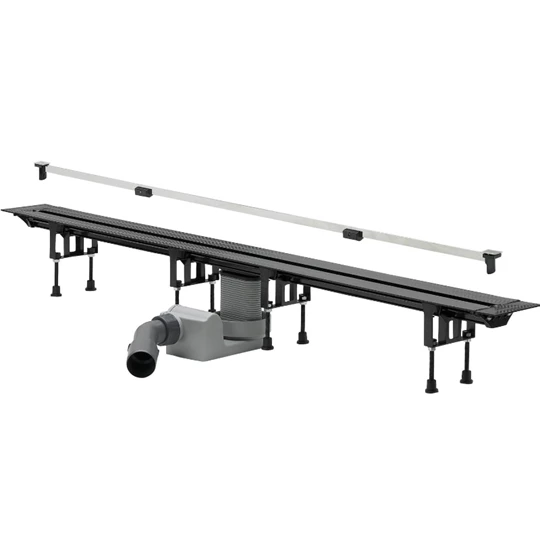 Viega Advantix Vario zuhanyfolyóka komplett szett, padló, SR1 matt, 300-1200 mm, építési magasság: 95-150 mm