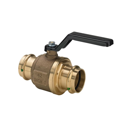 Viega Easytop gömbcsap, 18 mm, préselhető, SC-Contur, vörösöntvény, fém karral