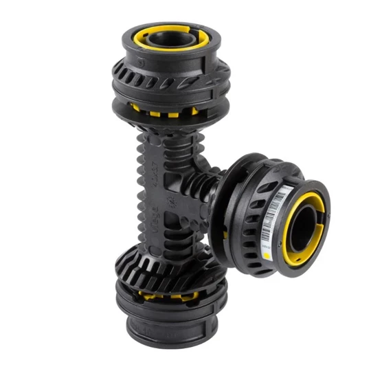 Viega Geopress K gas T-idom, 32 - 32 - 32 mm (1"), SC-Contur-ral, fekete műanyag, 9718G