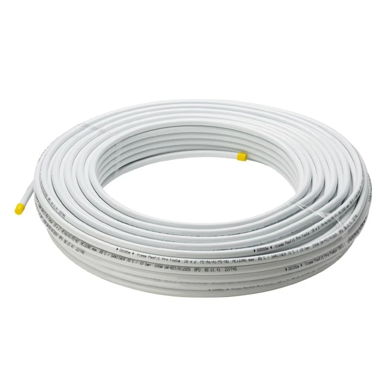 Viega Pexfit Pro-Smartpress ötrétegű cső, PE-Xc, 25 x 2,8 mm, fehér, 50 fm/tekercs