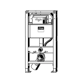 Viega Prevista Dry WC-elem 980 x 500 acél / antracit RAL 7016