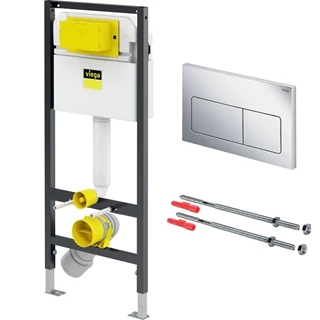 Viega Prevista Dry WC szerelőelem 1120x490mm (771973)+Visign for Life 5 működtetőlap(773731)+2db rögzítőkészlet (678630)