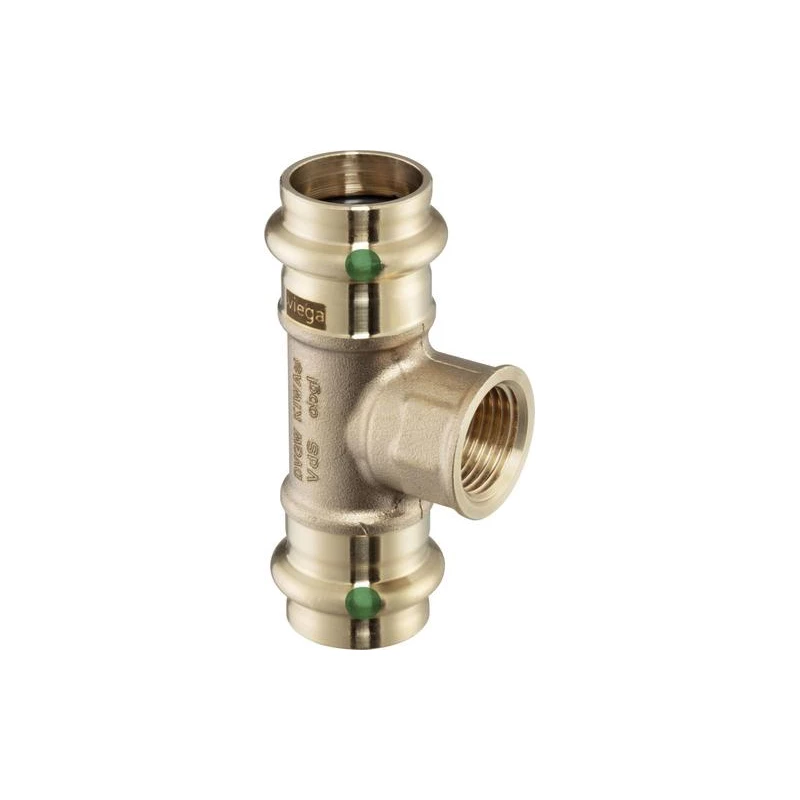 Viega Profipress/Sanpress T-idom, belső menetes, 22 - 1/2" - 22, préselhető, SC-Contur, szilíciumbronz