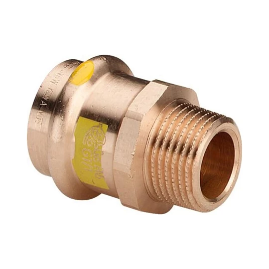 Viega Profipress G átmeneti csatlakozó külső menetes idom, 22 x 1/2" KM, préselhető, SC-Contur, vörösöntvény, gázra