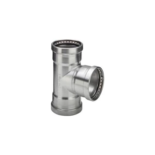 Viega Sanpress Inox XL T-idom, szűkített, 64 x 54 x 64, préselhető, SC-Contur, rm. acél