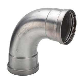 Viega Sanpress Inox XL könyök idom, 89 BB, préselhető, SC-Contur, rm. acél