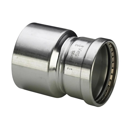 Viega Sanpress Inox XL szűkítő idom, 76 - 54, préselhető, SC-Contur, rm. acél