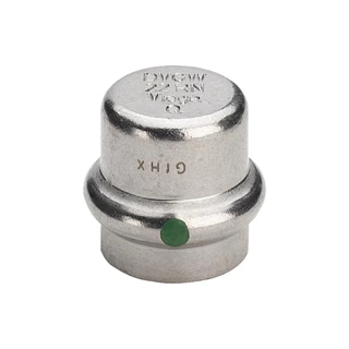 Viega Sanpress Inox zárókupak, 15, préselhető, SC-Contur, rm. acél