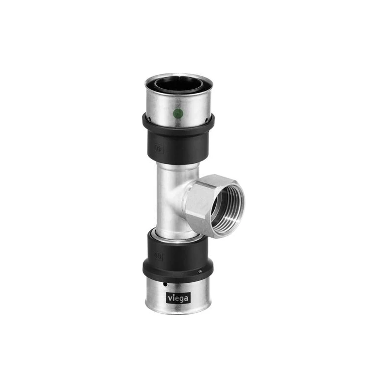 Viega Smartpress T-idom, belső menetes, 25 - 3/4" - 25, préselhető, SC-Contur, vörösöntvény