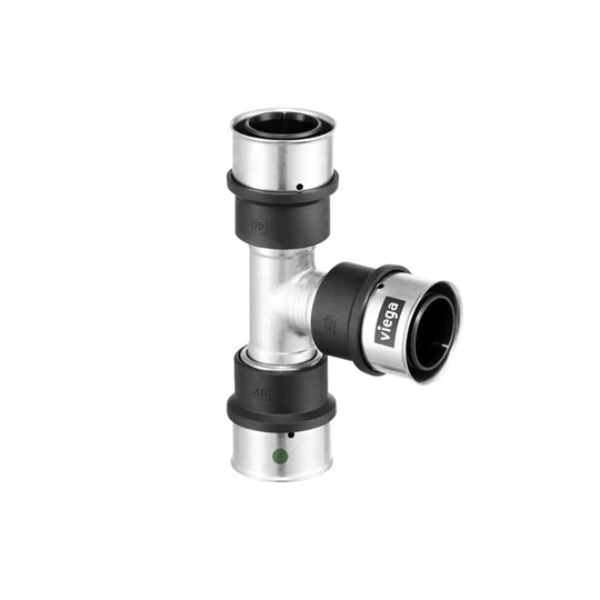 Viega Smartpress T-idom, szűkített, 20 - 16 - 20, préselhető, SC-Contur, rm. acél