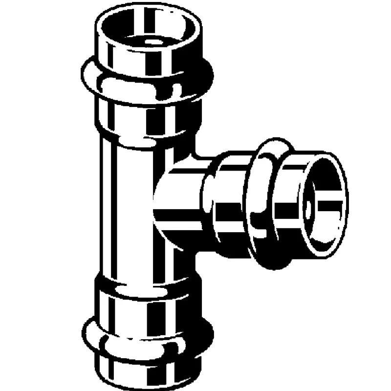 Viega Temponox T-idom, egál, 54, préselhető, SC-Contur, rm.acél