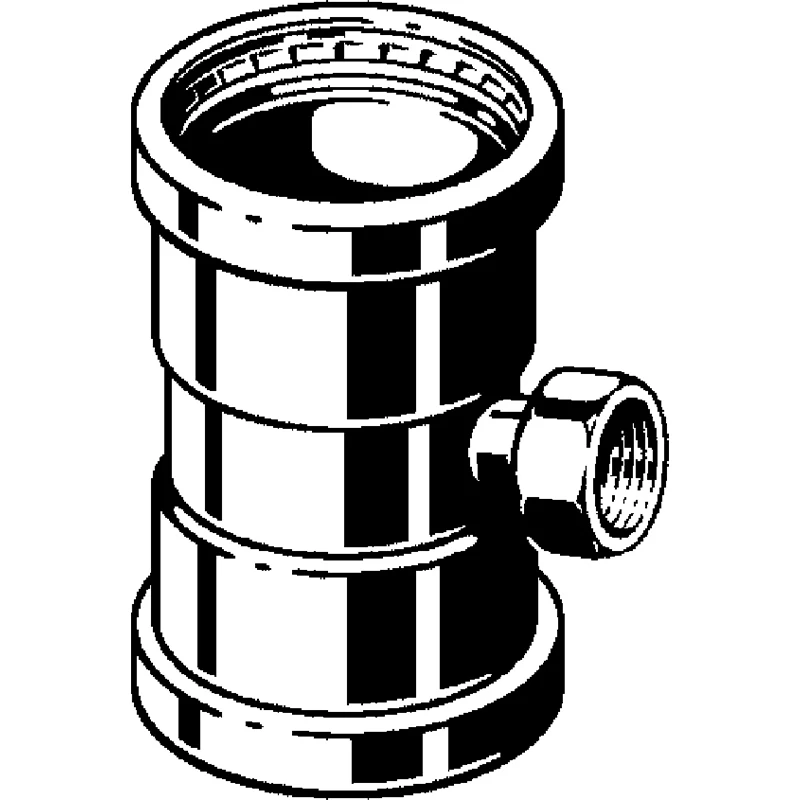 Viega Temponox XL T-idom, belső menetes, 108,0 - 3/4" - 108,0, préselhető, SC-Contur, rm.acél