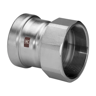 Viega Temponox XL átmeneti csatlakozó belső menetes idom, 108,0 - 4" BM, préselhető, SC-Contur, rm.acél