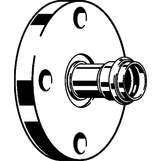 Viega Temponox XL karimás átmeneti idom, 42 - DN40, PN 10/16, préselhető, SC-Contur, rm.acél