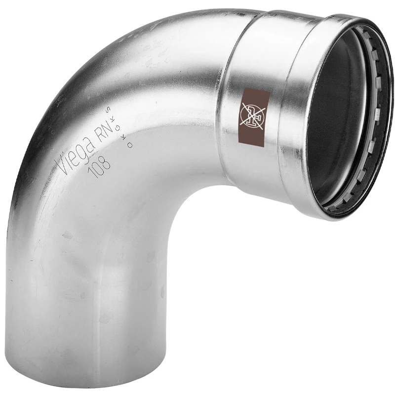 Viega Temponox XL könyök idom, 90°, 76 KB, préselhető, SC-Contur, rm.acél