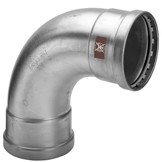 Viega Temponox XL könyök idom, 90°, 89 BB, préselhető, SC-Contur, rm.acél