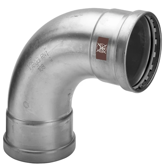 Viega Temponox XL könyök idom, 90°, 89 BB, préselhető, SC-Contur, rm.acél