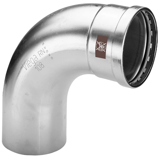 Viega Temponox XL könyök idom, 90°, 89 KB, préselhető, SC-Contur, rm.acél