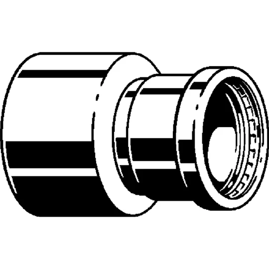 Viega Temponox XL szűkítő idom, 108,0 - 76,1, préselhető, SC-Contur, rm.acél