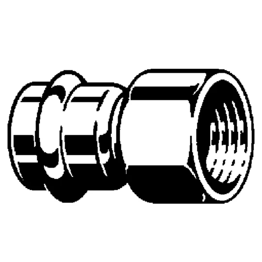 Viega Temponox átmeneti csatlakozó belső menetes idom, 15 - 1/2" BM, préselhető, SC-Contur, rm.acél