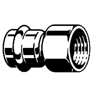 Viega Temponox átmeneti csatlakozó belső menetes idom, 15 - 3/4" BM, préselhető, SC-Contur, rm.acél
