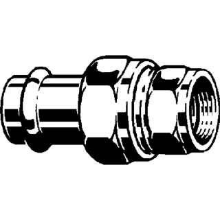 Viega Temponox hollandis belső menetes csatlakozó csavarzat, 28 - 1" BM, préselhető, SC-Contur, rm.acél