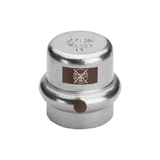Viega Temponox zárókupak, 15, préselhető, SC-Contur, rm.acél
