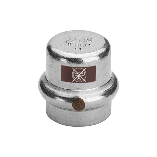 Viega Temponox zárókupak, 15, préselhető, SC-Contur, rm.acél