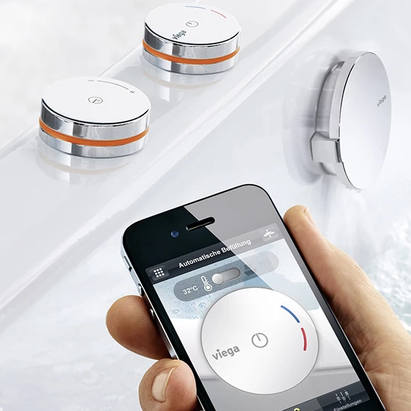 Viega alkatrész, Multiplex Trio E elektronikus keverőegység fürdőkád feltöltéséhez