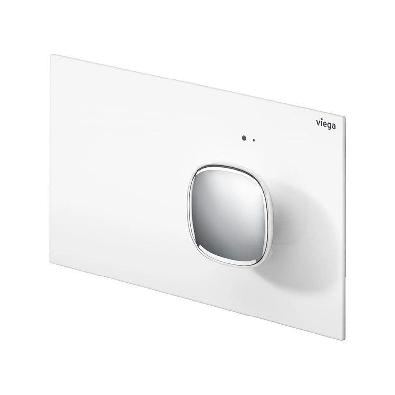 Viega Prevista nyomólap WC-hez, Visign for More 202 elektronikus/LED-világítással, fényes fehér/króm