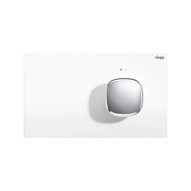 Viega Prevista nyomólap WC-hez, Visign for More 202 elektronikus/LED-világítással, fényes fehér/króm