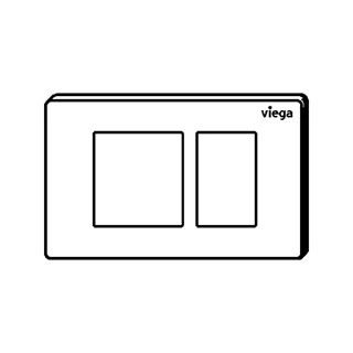 Viega Prevista nyomólap WC-hez, Visign for Public 10, szálcsiszolt nemesacél