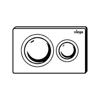 Viega Prevista nyomólap WC-hez, Visign for Style 20, krómozott műanyag