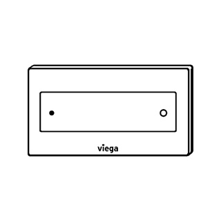 Viega Visign for Style 12 nyomólap WC-hez, üveg parszol/fekete - fehér-alpin műanyag