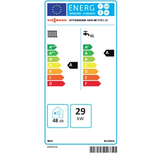 Viessmann Vitodens 100-W S1 3,2-32 kW-os kondenzációs kombi gázkazán B1KG/7098696 (7098696 + 7272703)